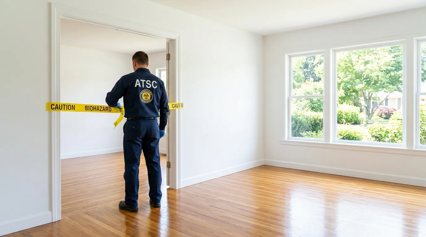 Certified biohazard cleanup crew performing Decomposition Cleanup in Waupun